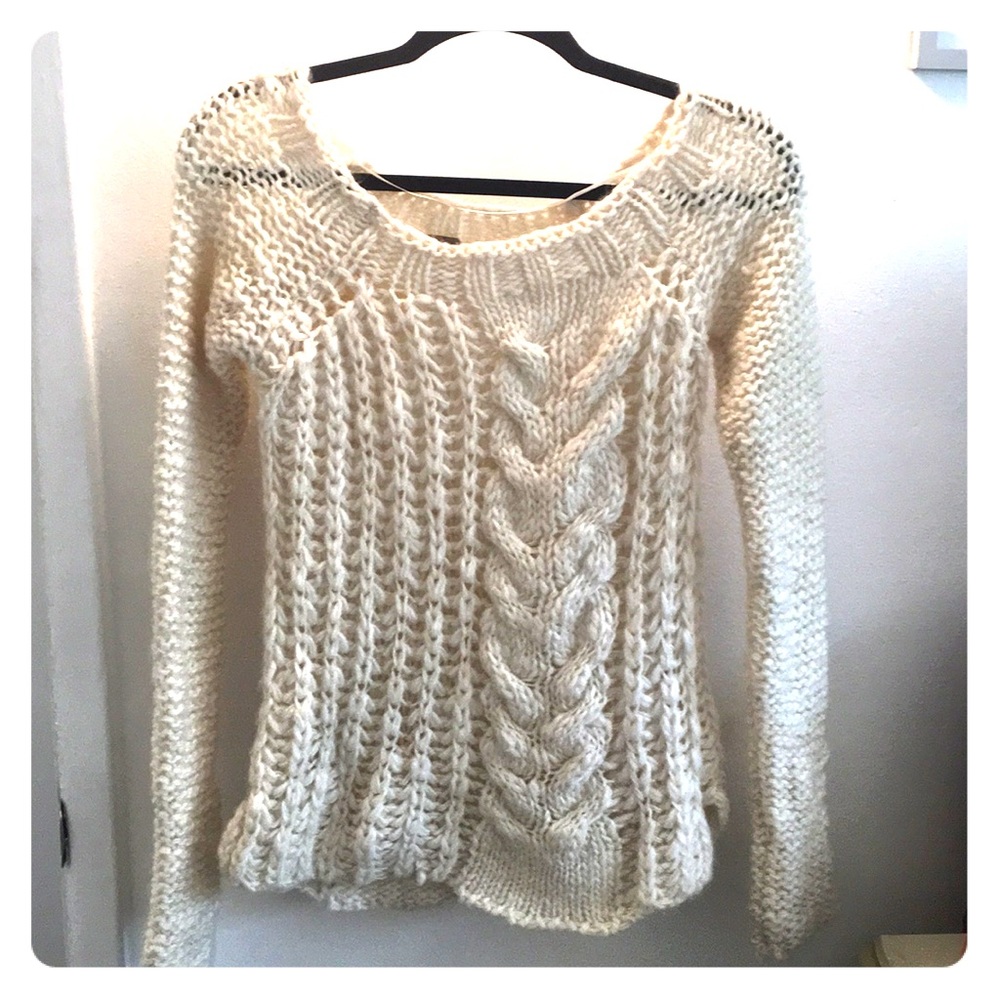 Free People Cream Sweater